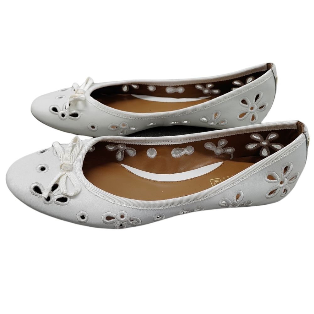 Sperry White Eyelet Luna Flats Size 8.5